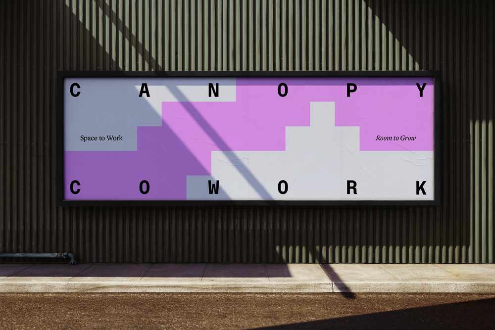Canopy brand identity device shown across a series of applications